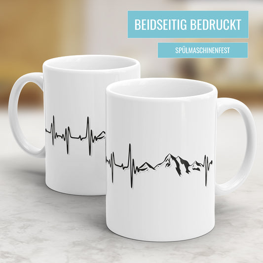Berge Herzschlag Tasse - Mein Herzschlag Berge Wandern - Fulima
