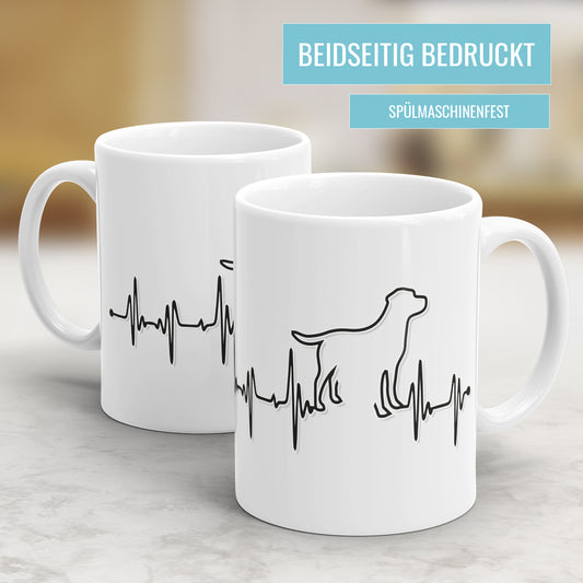 Hund Herzschlag Tasse - Geschenkidee für Hundeliebhaber - Fulima