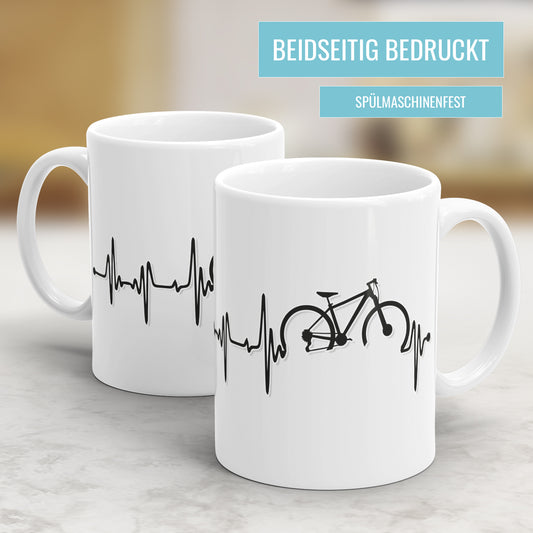 Fahrrad Herzschlag Tasse - Mein Herzschlag Radfahrer fahren - Fulima