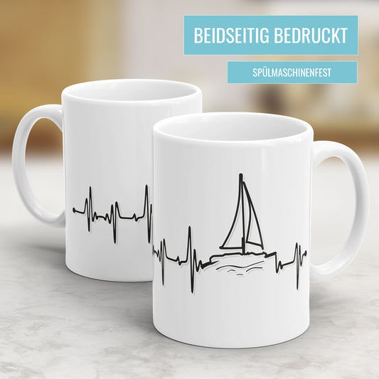 Mein Herzschlag Segeln Segler EKG Segler Tasse - Fulima