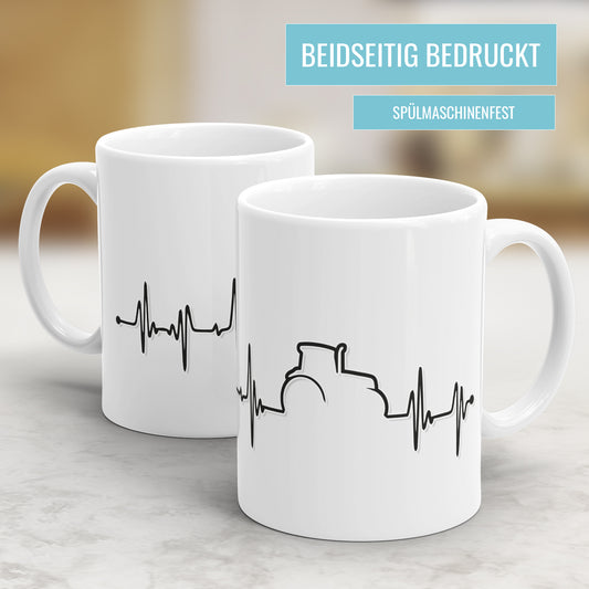 Landwirt Herzschlag Tasse - Mein Herzschlag Landwirt Traktor Bauer - Fulima