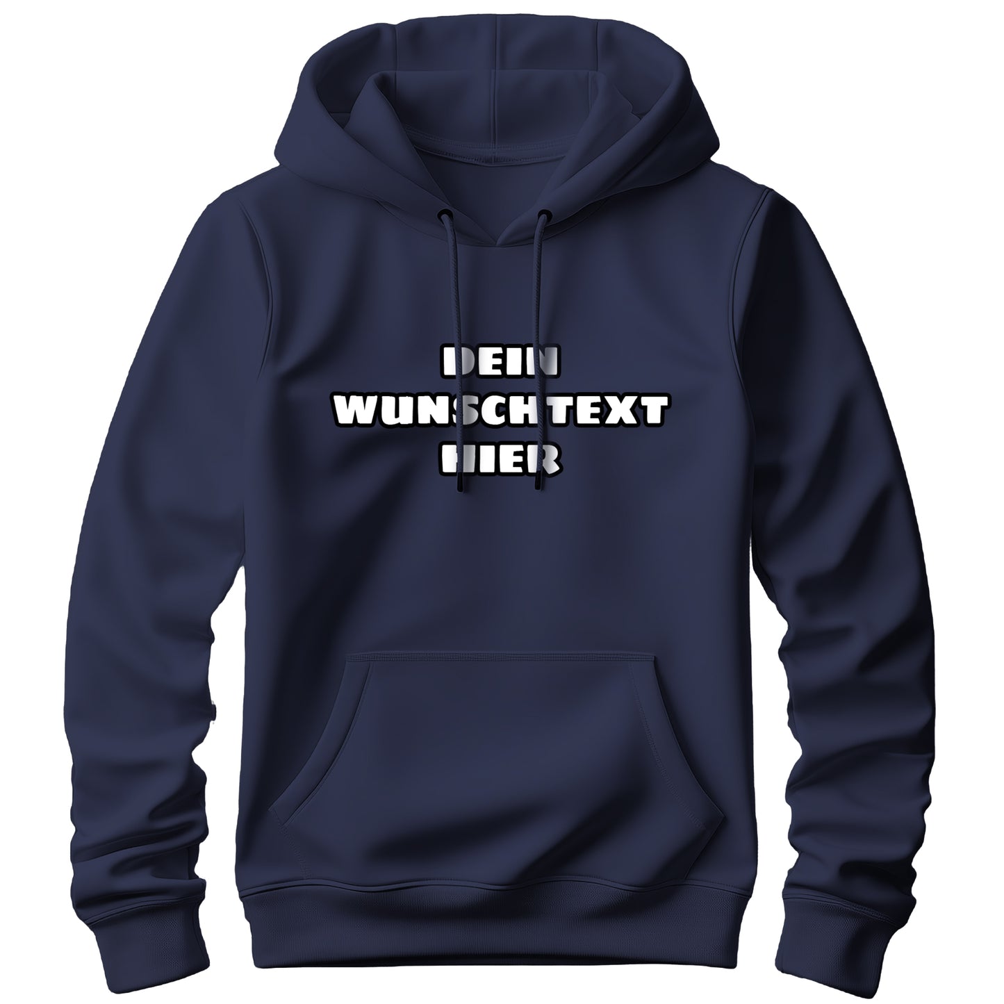 Personalisierter Hoodie mit Wunschtext – Wähle Schriftart & Farbe! Navy - FULiMA®