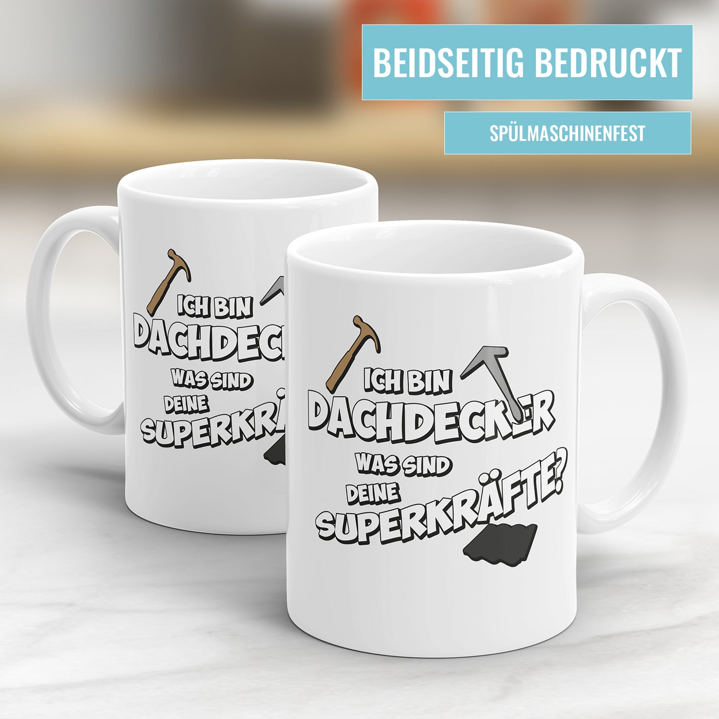 Dachdecker Tasse - Ich bin Dachdecker was sind deine Superkräfte? - Fulima