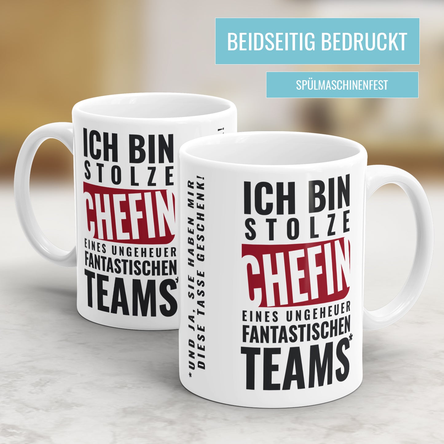 Ich bin stolze Chefin eines ungeheuer fantastischen Teams - Chefin Tasse - Fulima