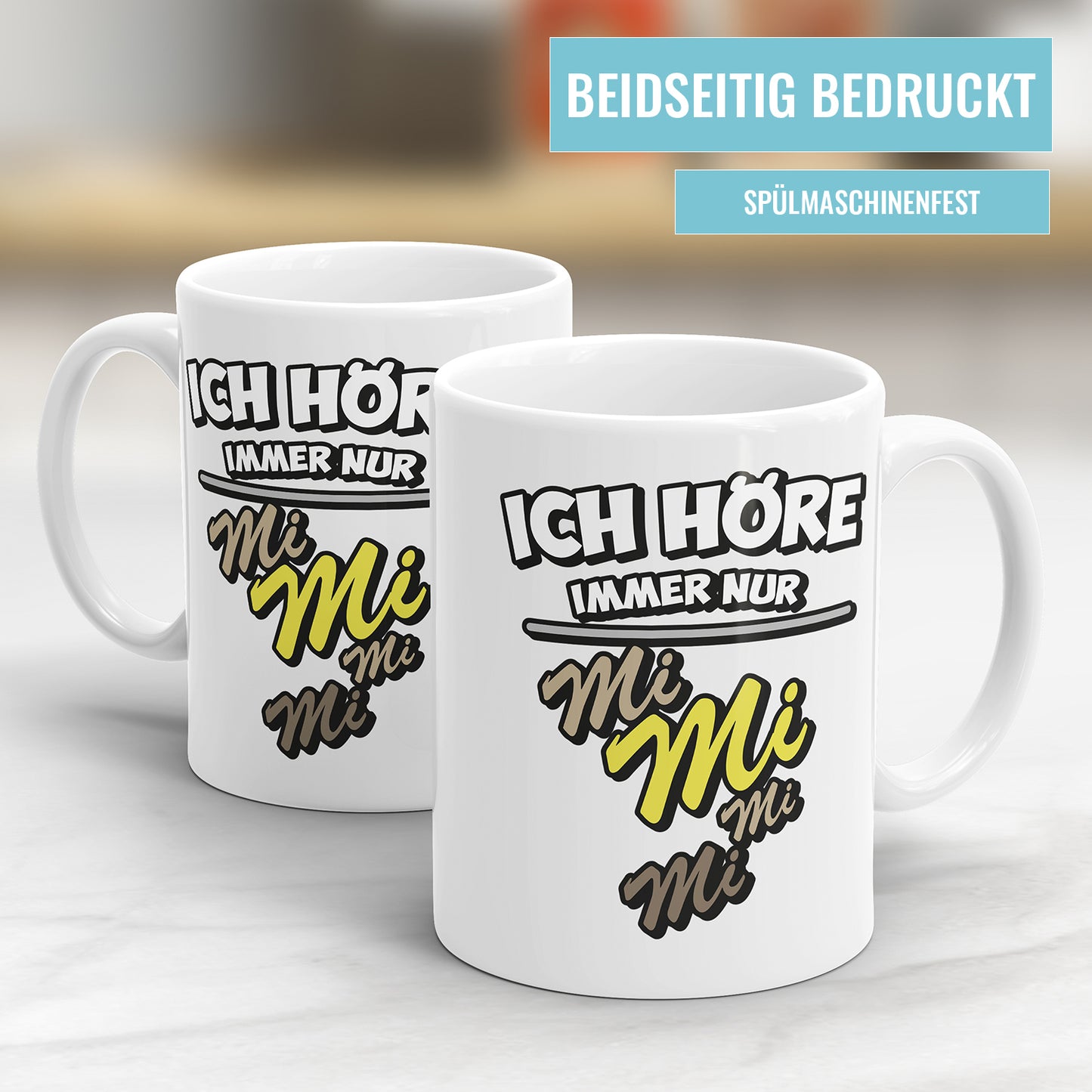 Tasse mit Spruch - "Ich höre immer nur Mi Mi Mi" - Lustige Geschenkidee - Fulima