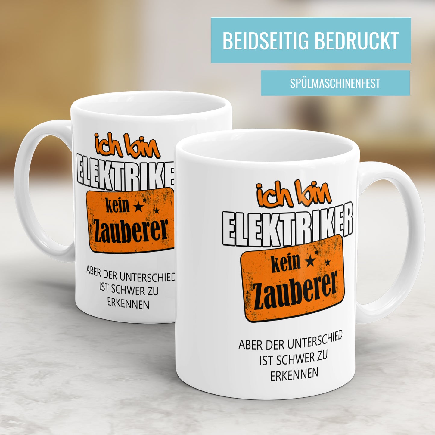 Ich bin Elektriker kein Zauberer - Tasse - Fulima