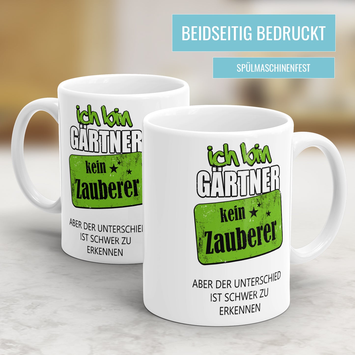 Ich bin Gärtner kein Zauberer - Tasse - Fulima