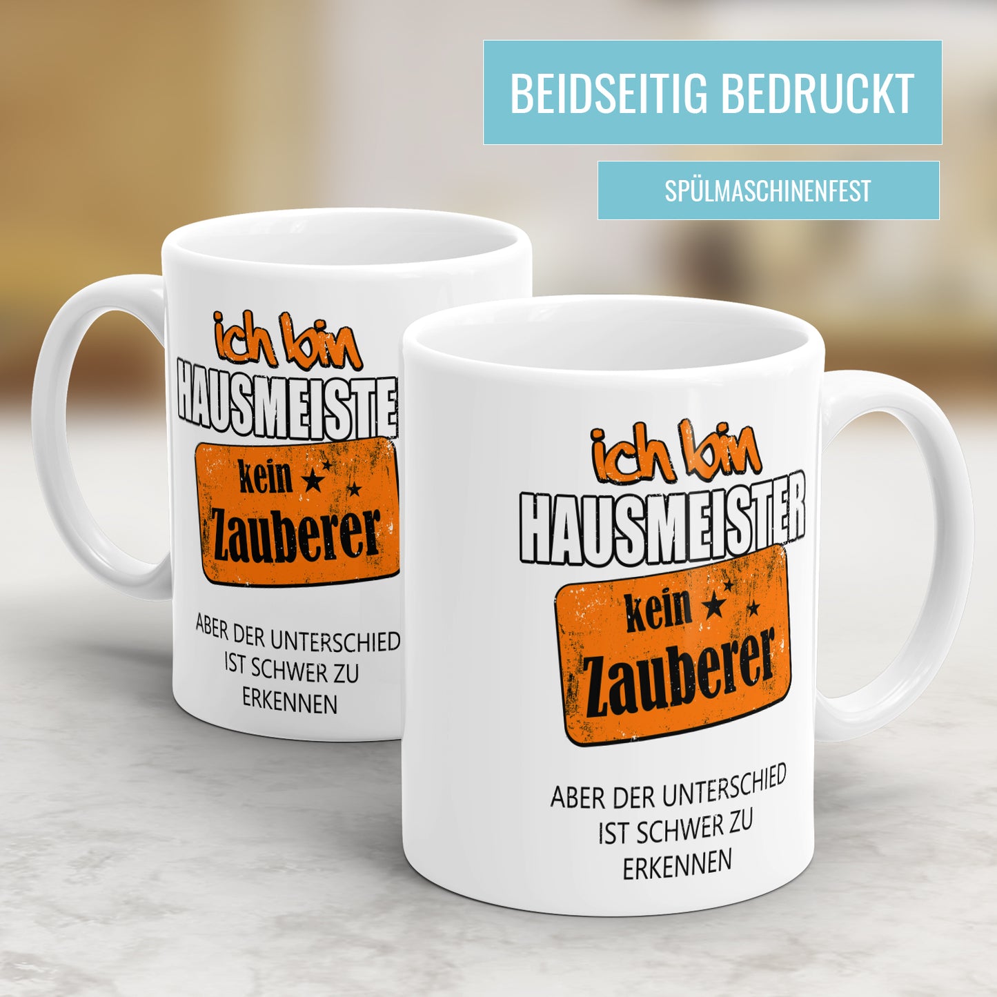 Ich bin Hausmeister kein Zauberer - Tasse - Fulima