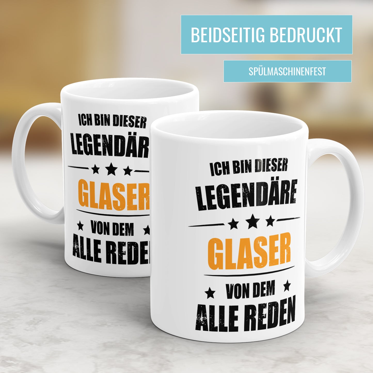Ich bin dieser Legendäre Glaser von dem alle reden - Tasse - Fulima