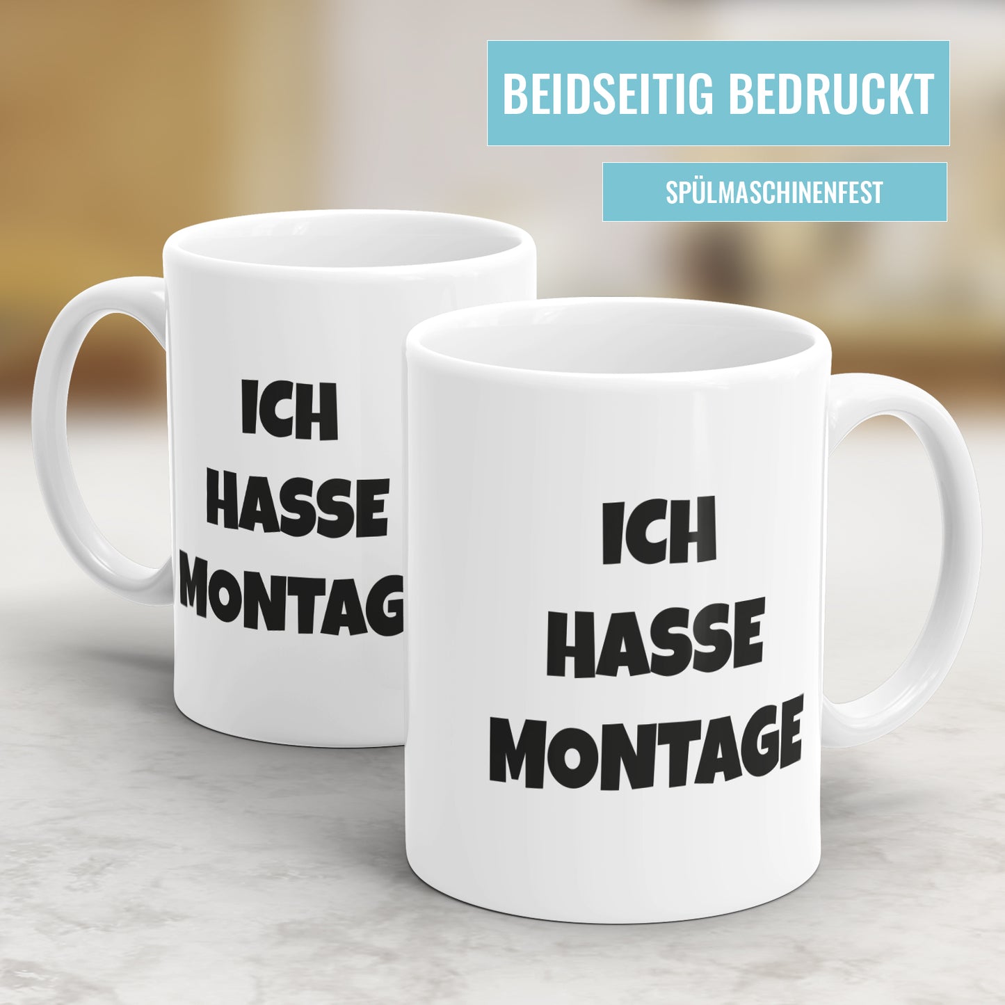 Ich hasse Montage - Lustige Tasse mit Spruch - Perfektes Geschenk - Fulima