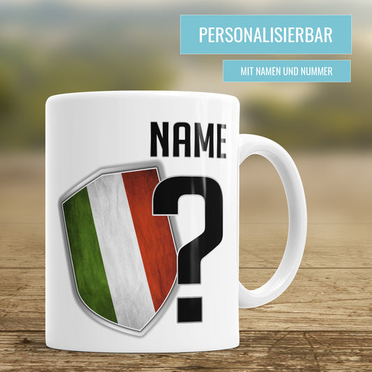 Italien Fan Tasse - Personalisiert mit Namen und Nummer - Fulima