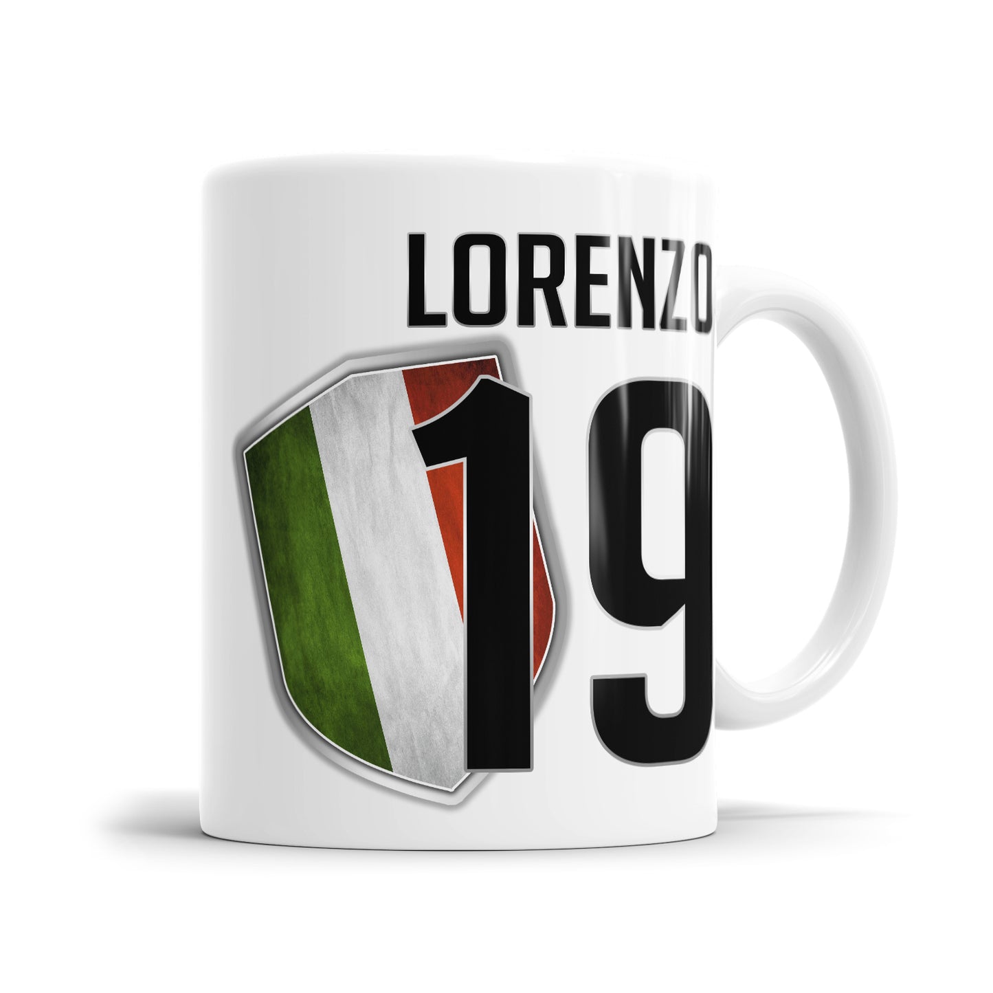 Italien Fan Tasse - Personalisiert mit Namen und Nummer - Fulima