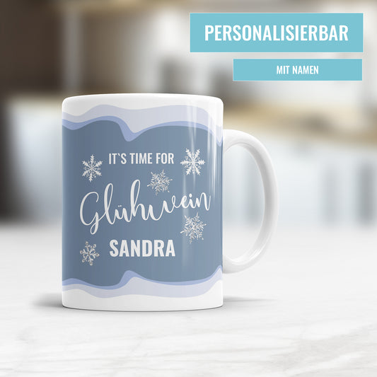 Personalisierte Weihnachtstasse - It's Time for Glühwein - Mit Namen - Fulima