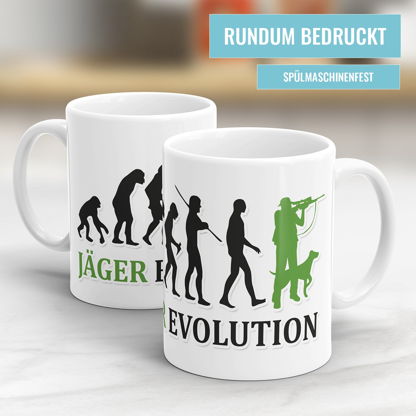 Jäger Evolution Tasse - Geschenkidee für Jäger - Fulima