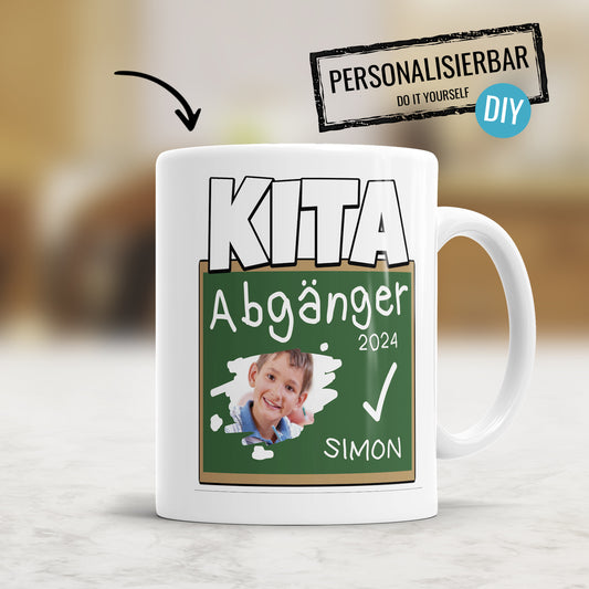 Kita Abgänger 2024 Tafel Design mit Foto und Namen - Kindertasse - Fulima