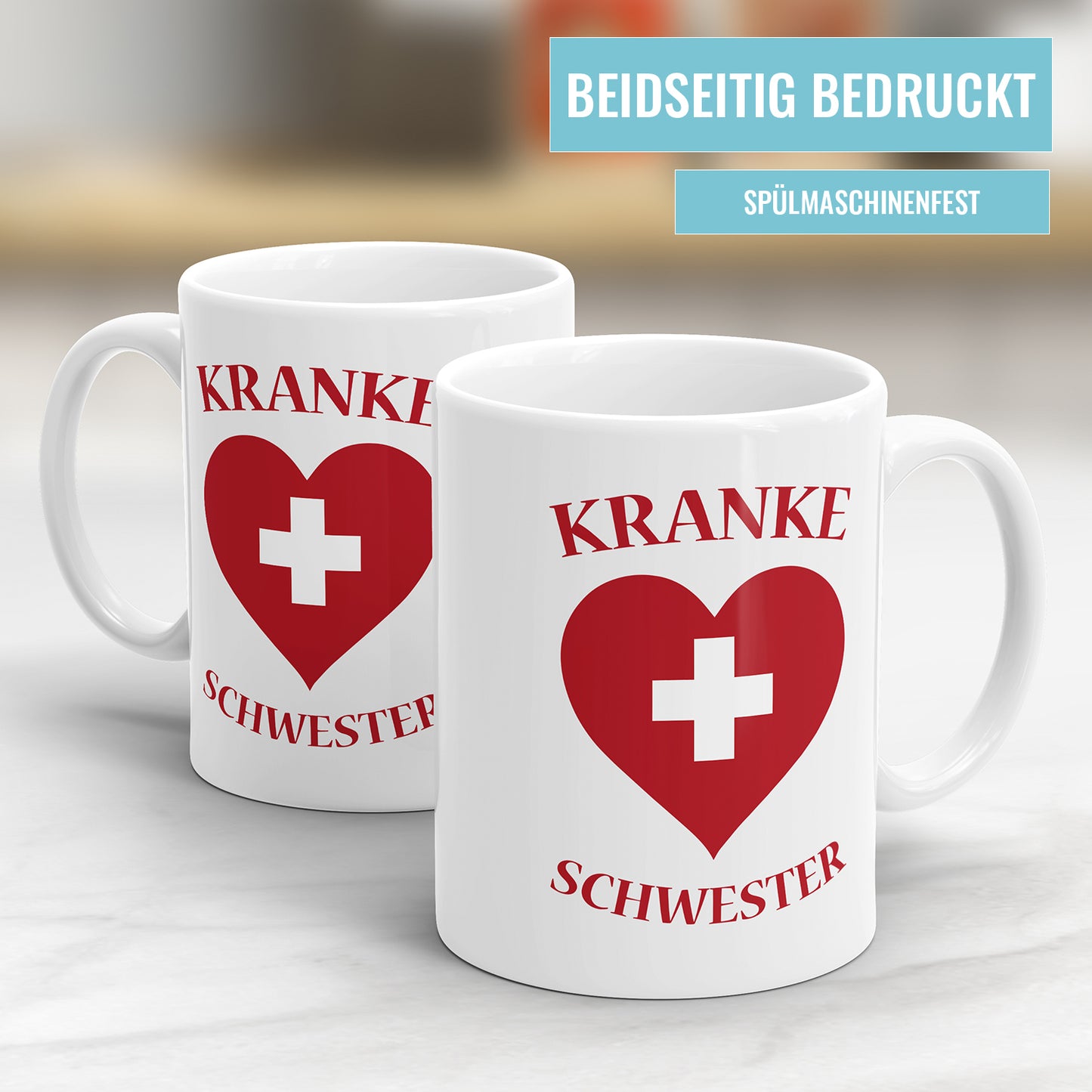 Lustige Krankenschwester Tasse – "Kranke Schwester" – Fun Geschenkidee - Fulima