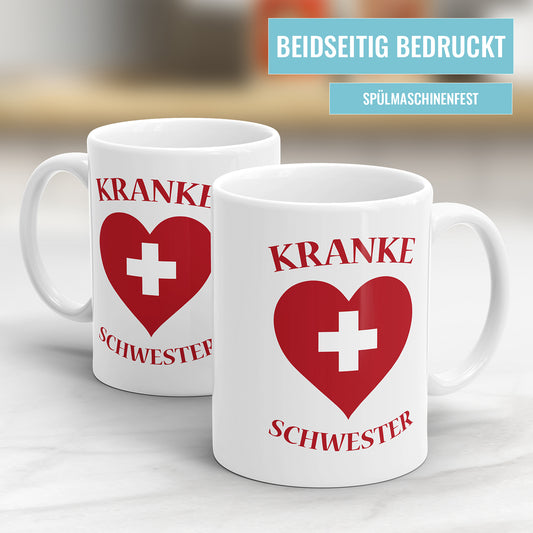 Lustige Krankenschwester Tasse – "Kranke Schwester" – Fun Geschenkidee - Fulima