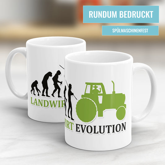 Landwirt Evolution Tasse - Geschenkidee für Landwirte Traktor - Fulima