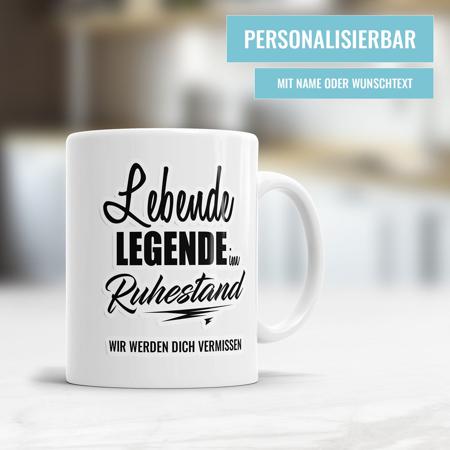 Rente Tasse Lebende Legende im Ruhestand mit personalisierten Text
