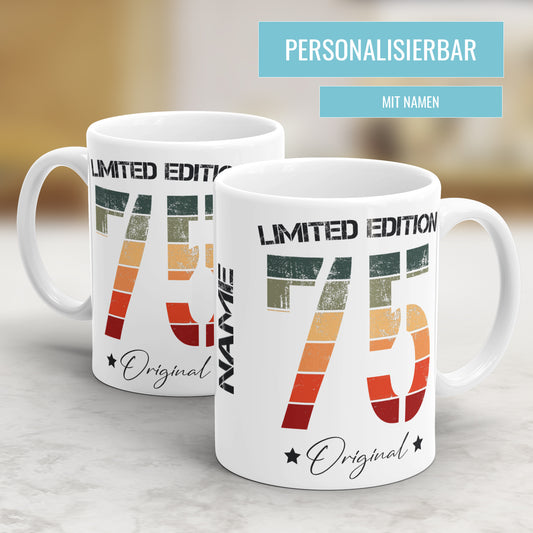 Limited Edition Original Grunge Vintage 75 - Geburtstag Tasse - Fulima