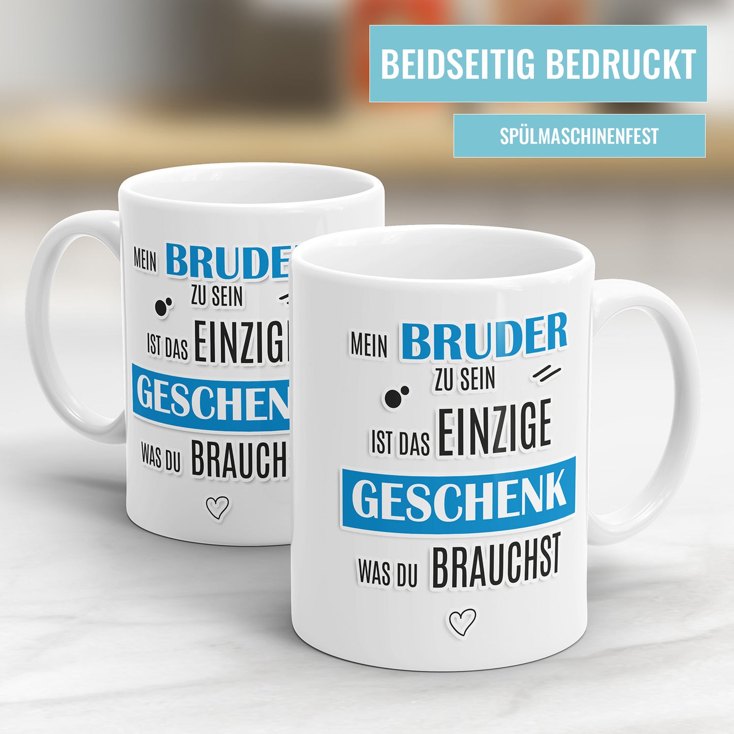 Tasse für den besten Bruder – Mein Bruder zu sein ist das einzige Geschenk - Fulima