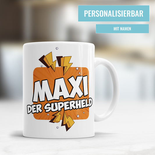 Tasse mit Namen - Superheld Comic Personalisierte Tasse - Fulima