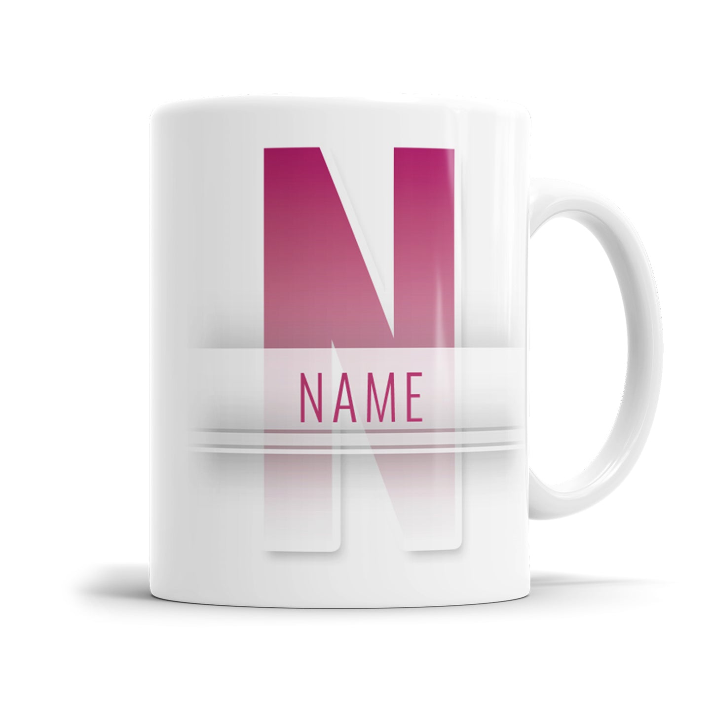 Buchstabe und Name Farbverlauf Design - Namenstasse Rosa - Fulima