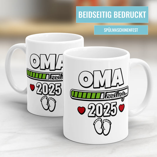Oma loading 2025 Ladebalken Babyfüße - Tasse für werdende Oma - Fulima