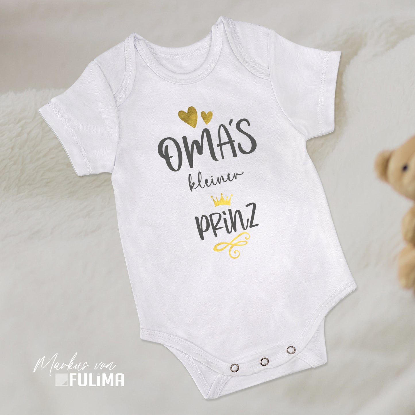 Babybody - Omas kleiner Prinz - Geschenk zur Geburt - FULiMA®