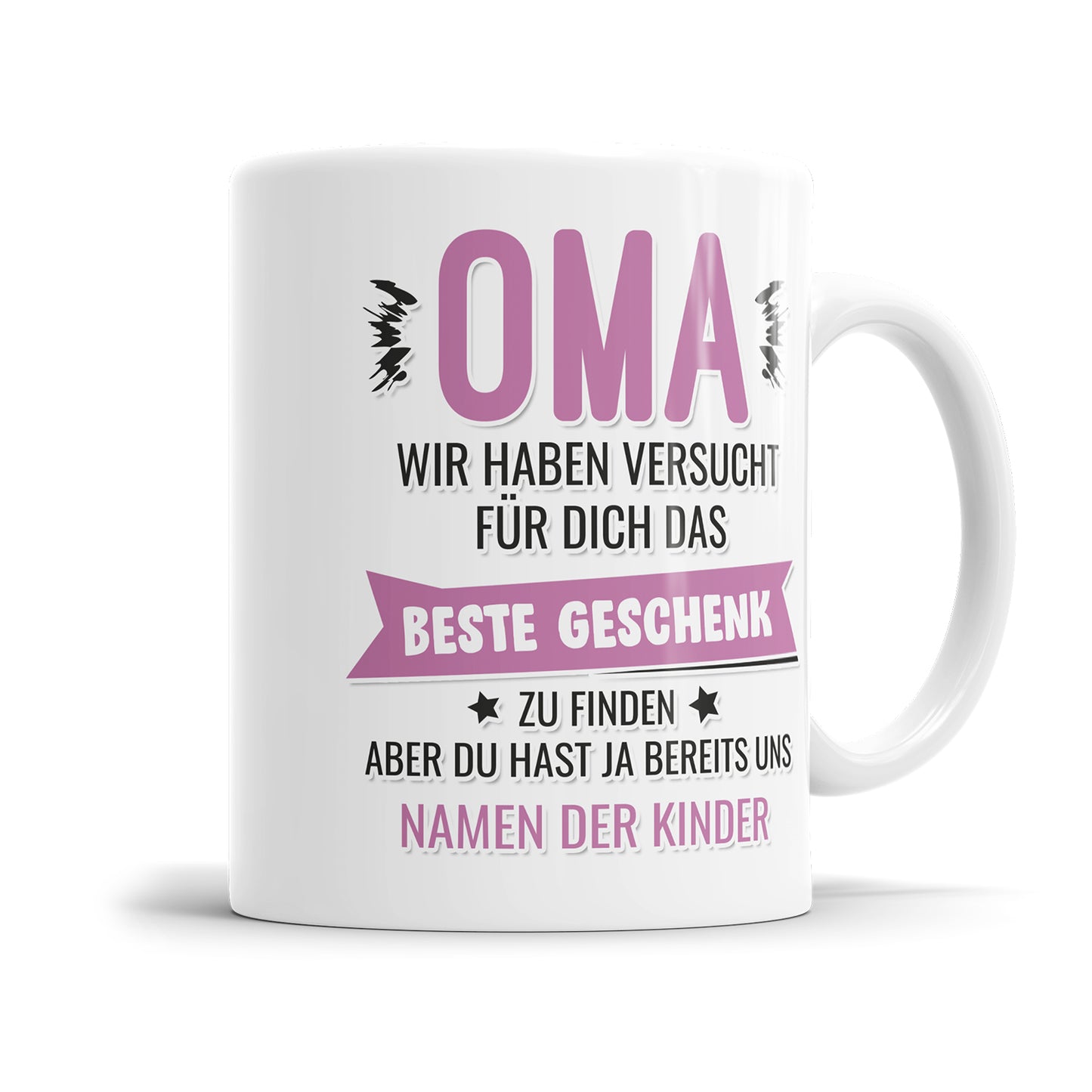 Oma wir haben versucht das beste Geschenk zu finden - Personalisierte Oma Tasse - Fulima