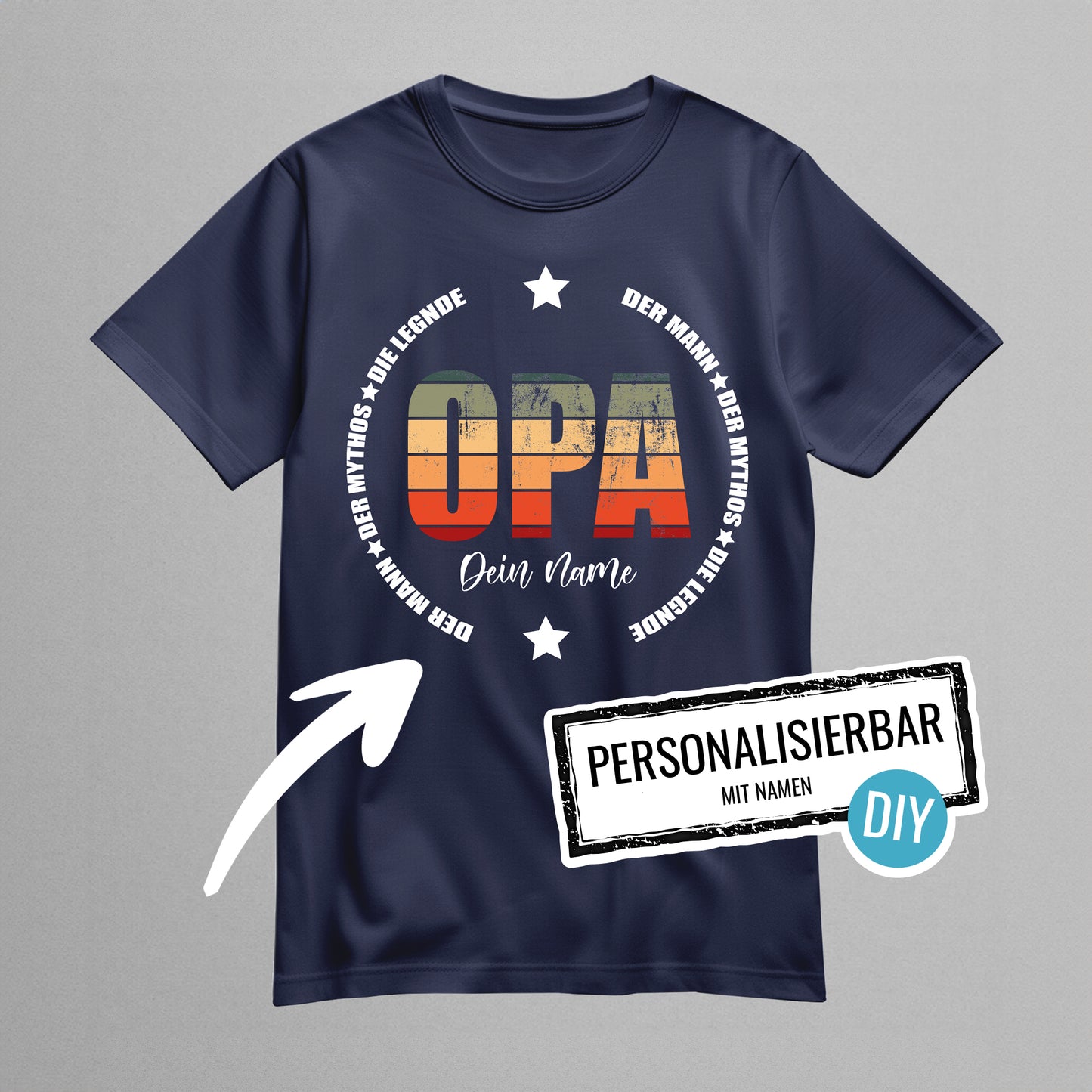 Opa Shirt - Der Mann Der Mythos Die Legende - mit Namen - FULiMA®