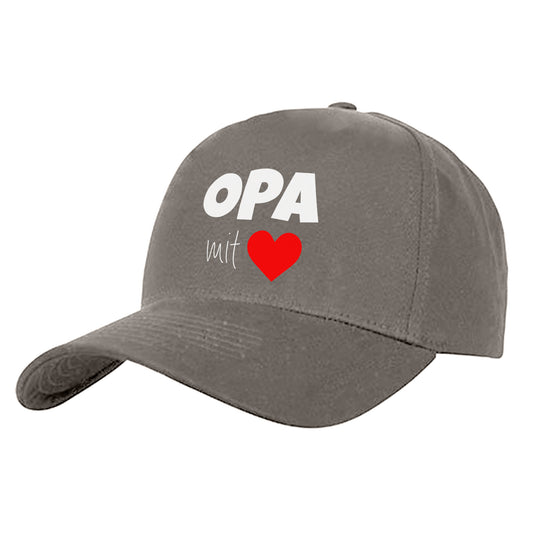Opa mit Herz - Geschenk - Cap Grau - Fulima