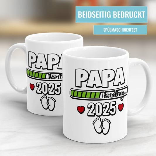 Papa loading 2025 Ladebalken Babyfüße - Tasse für werdenden Papa - Fulima