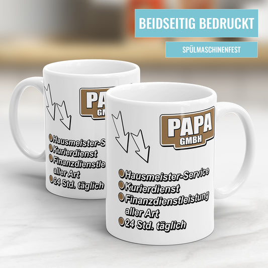 Papa GmbH Hausmeister Service Kurierdienst - Bester Papa Tasse - Fulima