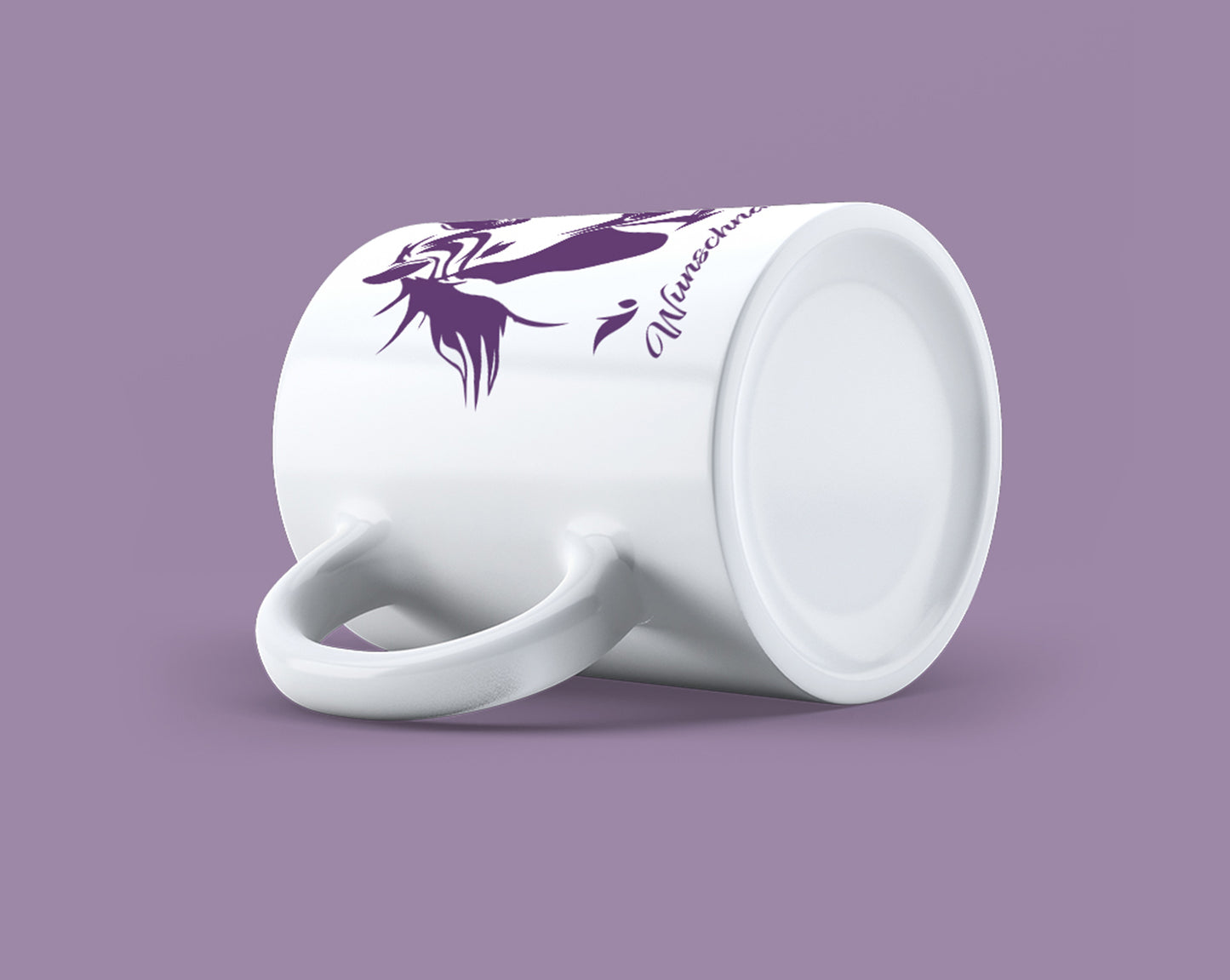 Pferdekopf Tasse mit Blumen personalisiert mit Namen - Fulima