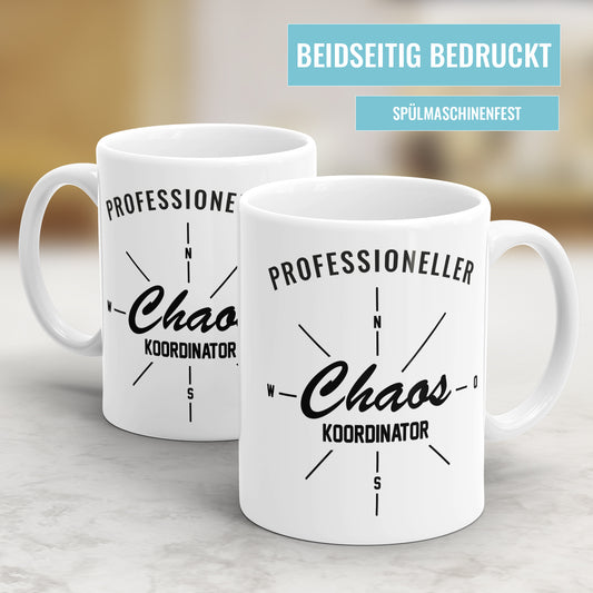 Professioneller Chaos-Koordinator Tasse – Kompass Sprüche – Chef Geschenk - Fulima