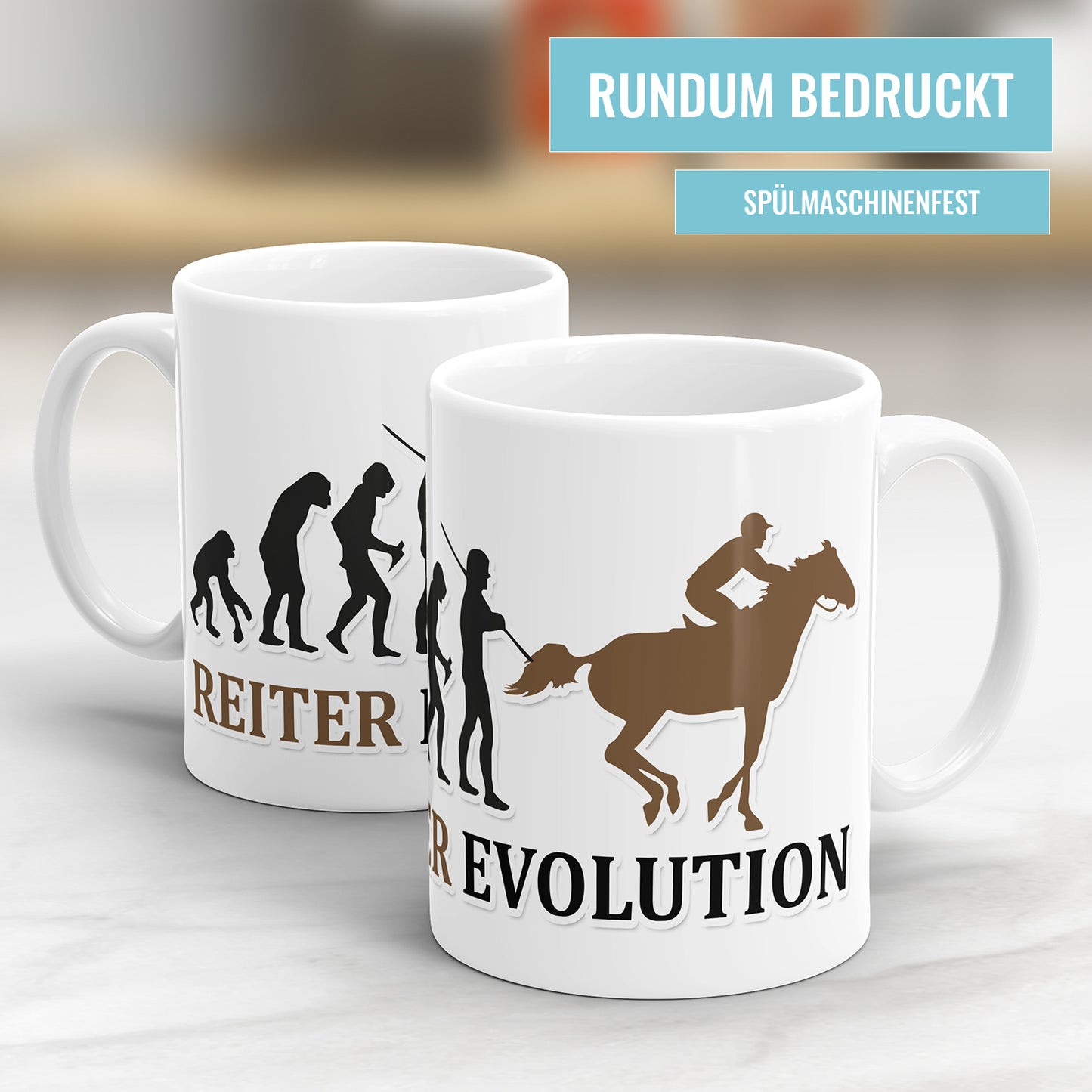 Reiter Evolution Tasse - Geschenkidee für Reiter - Fulima