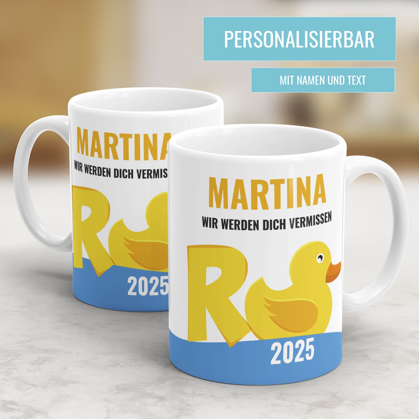 Rente Ente 2025 Quietscheente - Personalisierte Rente Tasse - Fulima