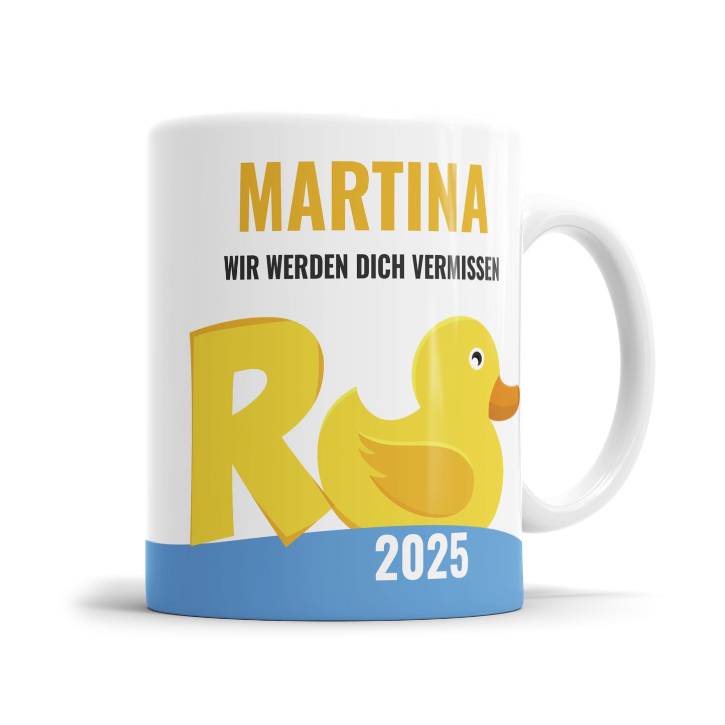 Personalisierte Rente Tasse 2025 mit Namen verschiedene Motive Rente Ente Quietscheentchen - Fulima