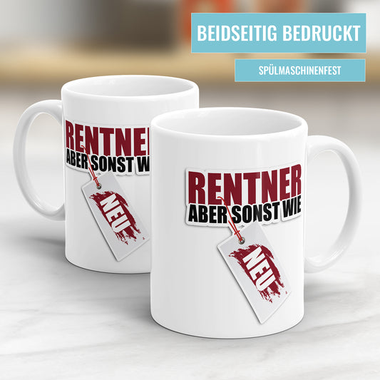 Rentner aber sonst wie neu Ruhestand Etikett - Rente Tasse - Fulima