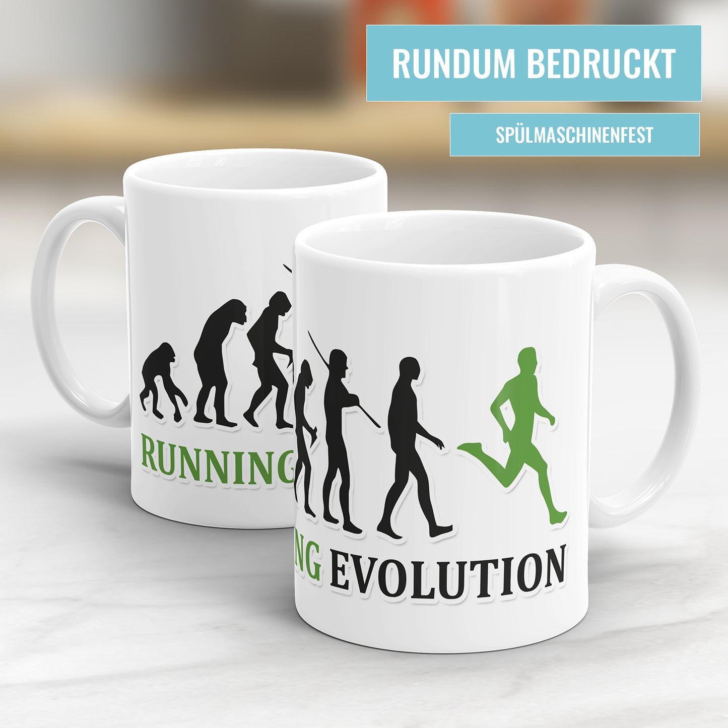 Running Evolution Tasse - Geschenkidee für Läufer - Fulima