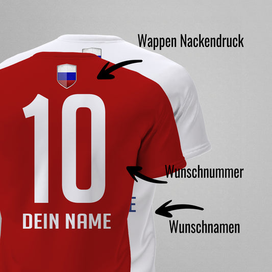 Russland Shirt mit Wappen und individueller Nummer & Name - FULiMA®
