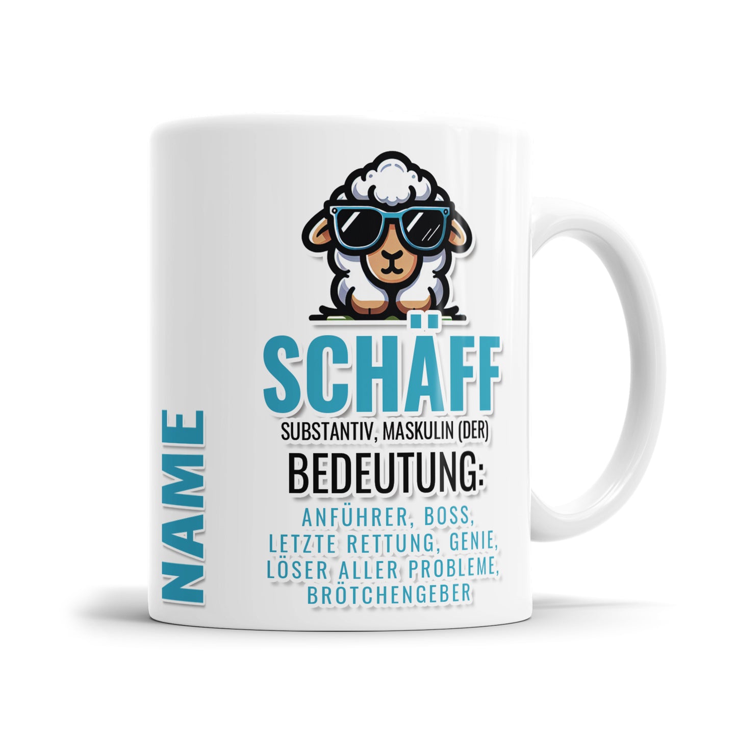 Schäff Substantiv Maskulin Bedeutung Personalisiert mit Namen - Chef Tasse - Fulima
