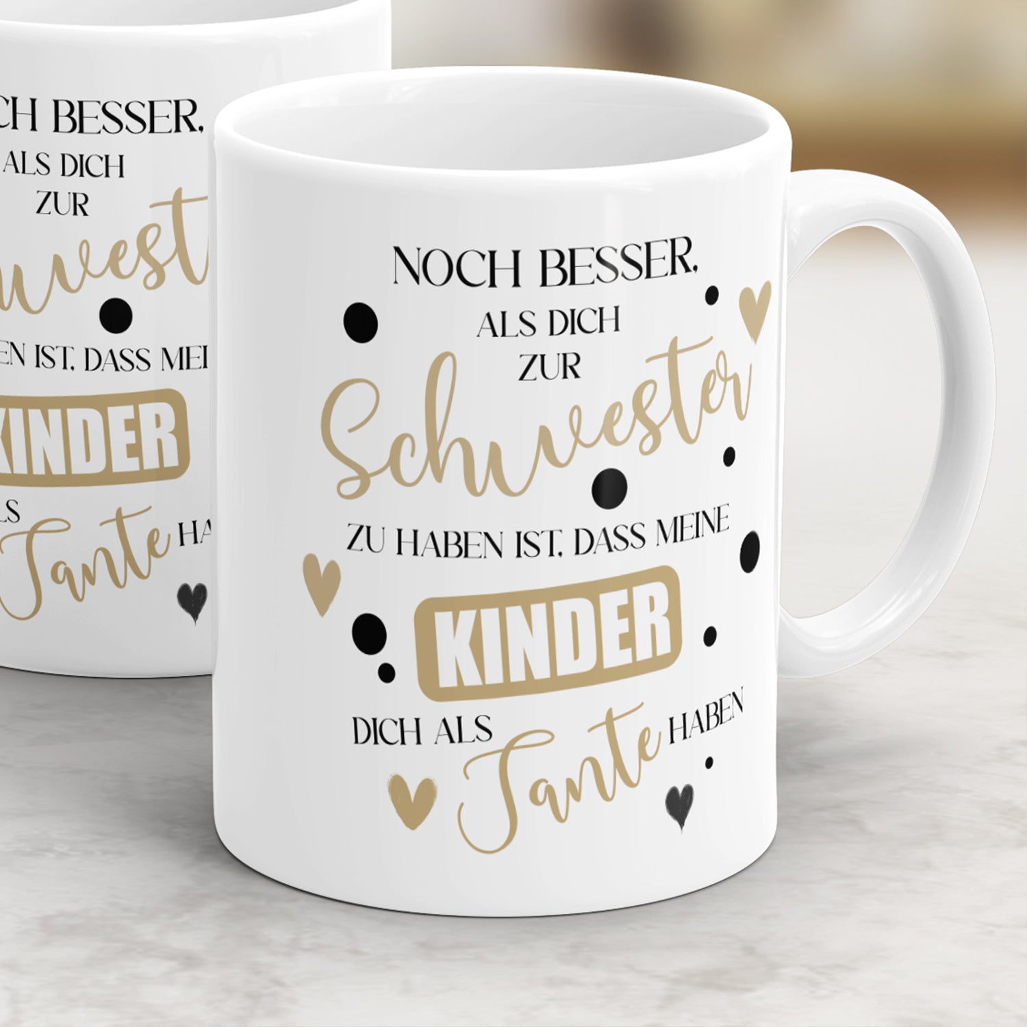 Bedruckte Schwester Tassen | Geschenkidee für Schwester | FULiMA®