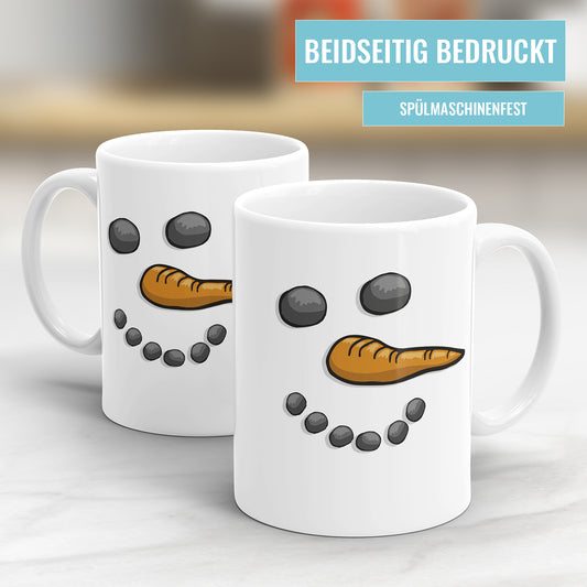 Weihnachtstasse Schneemann Gesicht - Fulima
