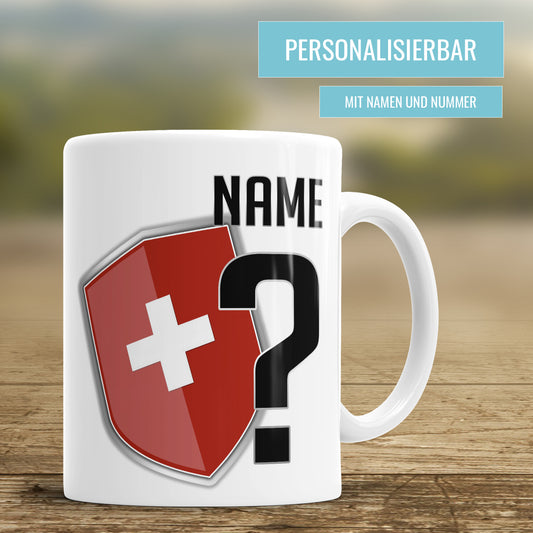 Schweiz Fan Tasse - Personalisiert mit Namen und Nummer - Fulima