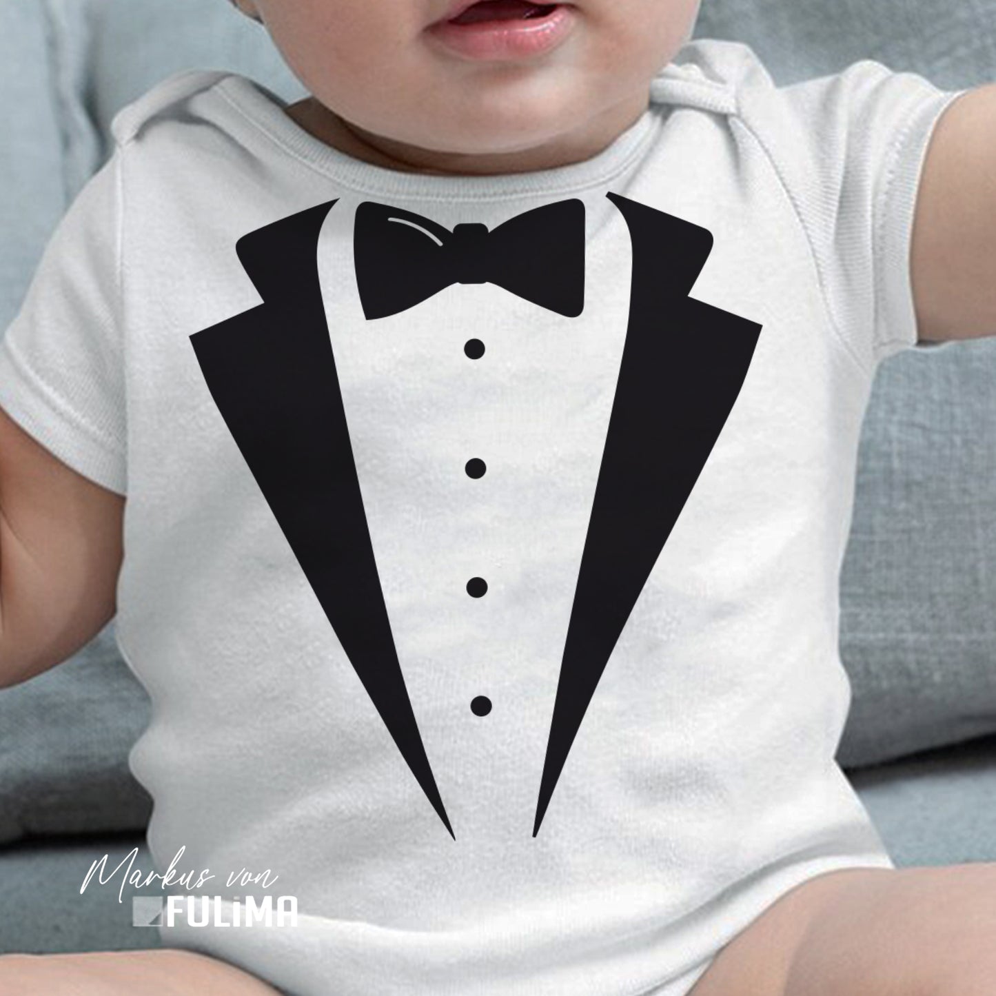 Babybody - Anzug mit Fliege Design - FULiMA®