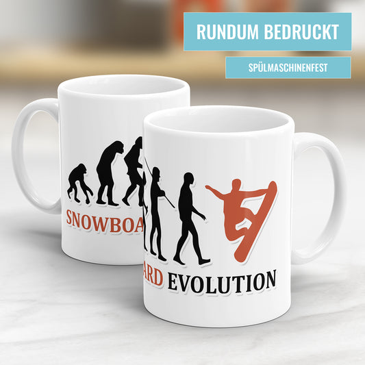 Snowboard Evolution Tasse - Geschenkidee für Snowboarder - Fulima