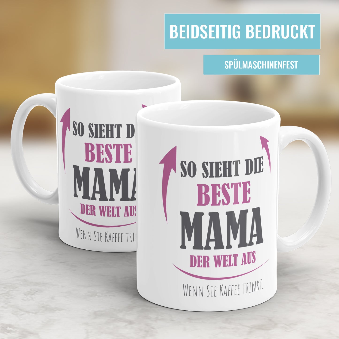Beste Mama der Welt Tasse – So sieht die beste Mama aus – Kaffeetasse - Fulima