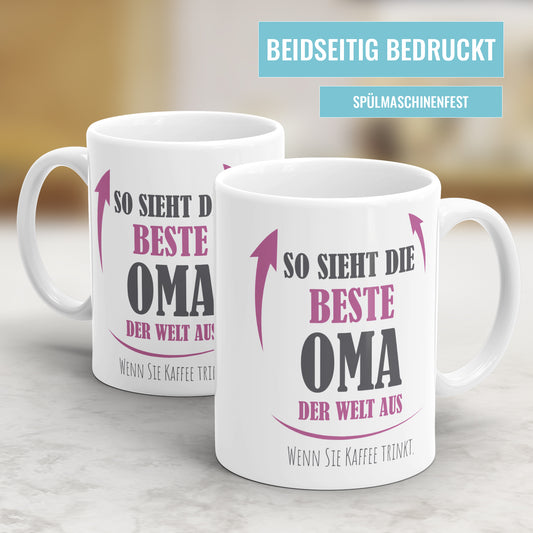 So sieht die beste Oma der Welt aus Kaffee trinkt - Beste Oma Tasse - Fulima